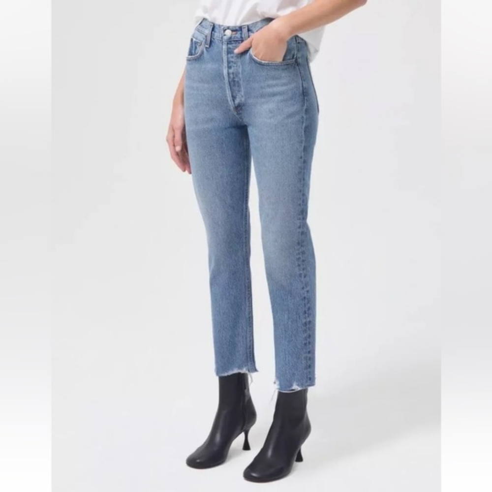 AGOLDE Riley Crop Classic Blue Women's Jeans